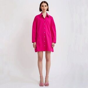 AERYNE Saige Pink Shirt Dress S
